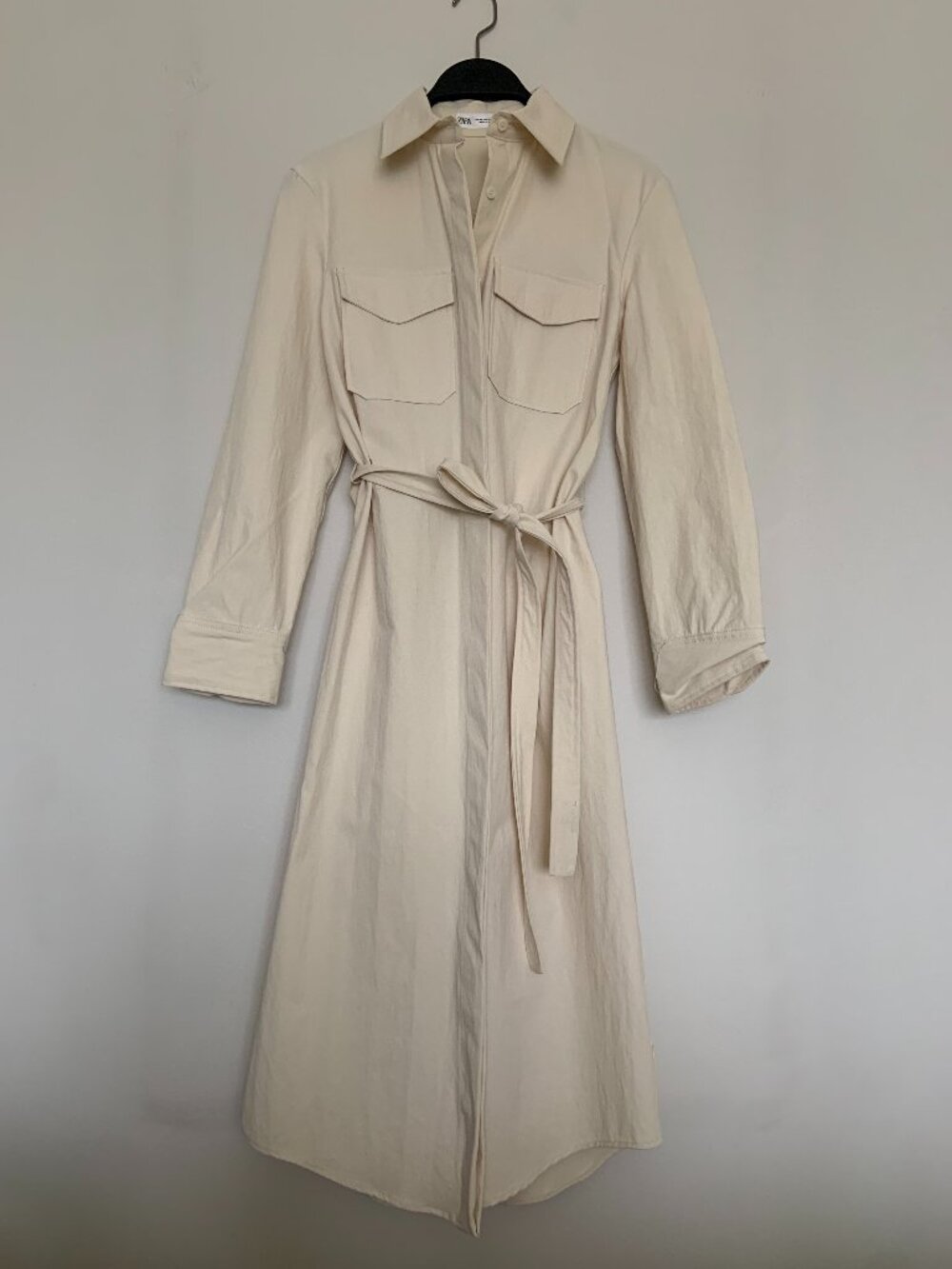 Tan Zara trench coat
